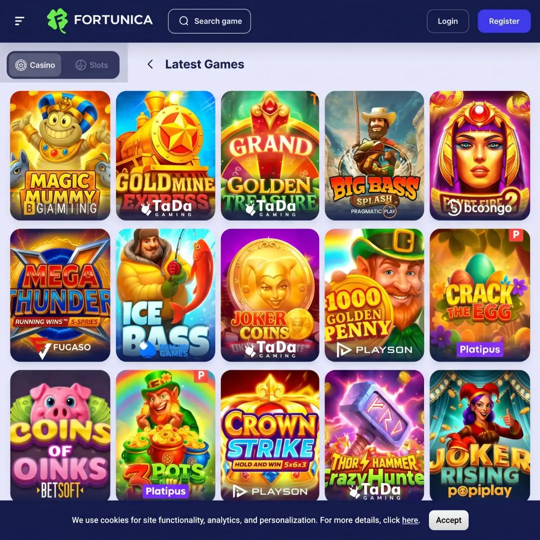 Fortunica Casino Games