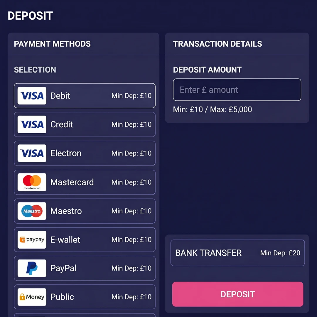 Fortunica Casino Payment Options