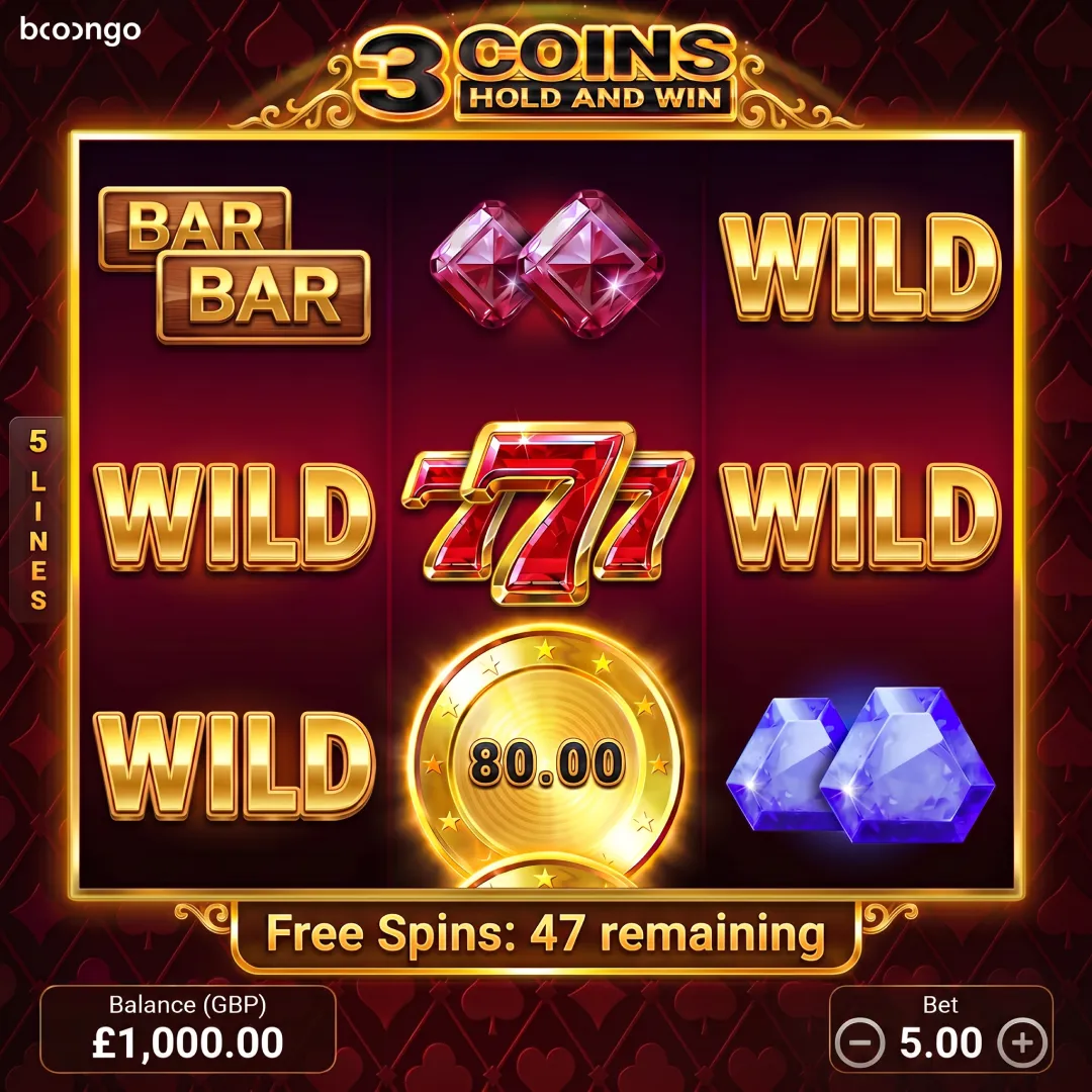 Fortunica Casino welcome free spins running on 3 Coins slot by Booongo
